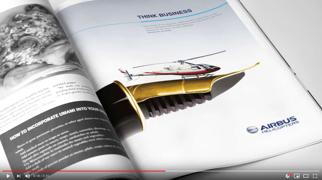 Aviation marketing brochure
