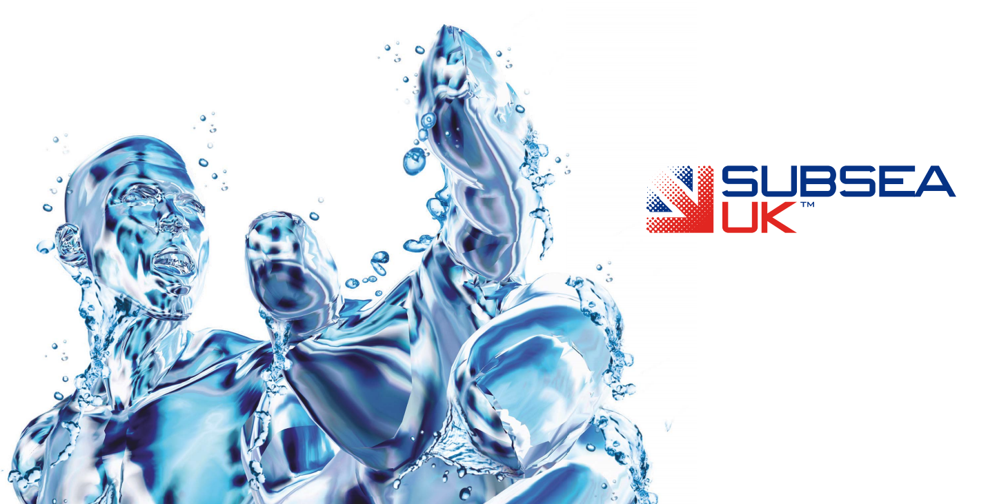 man, water graphic created for Subsea UK by subsea creative agency, Design Inc.