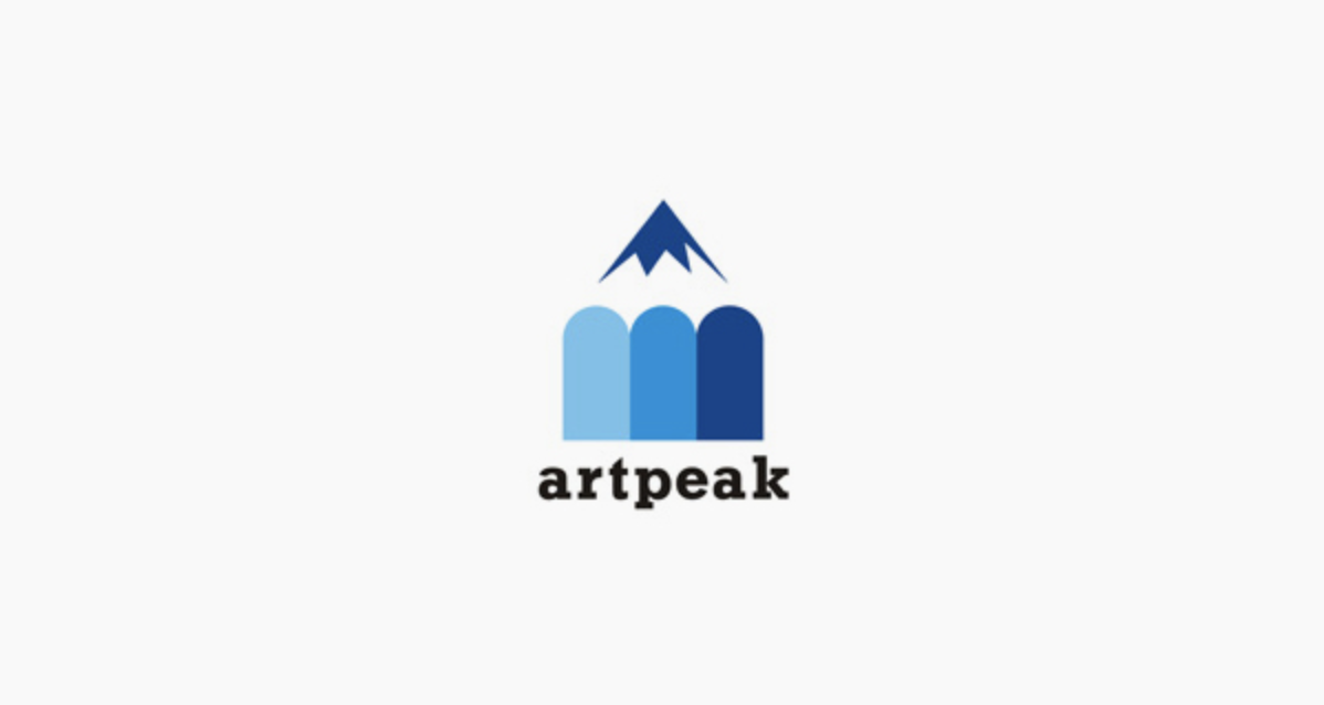 Artpeak negative space logo